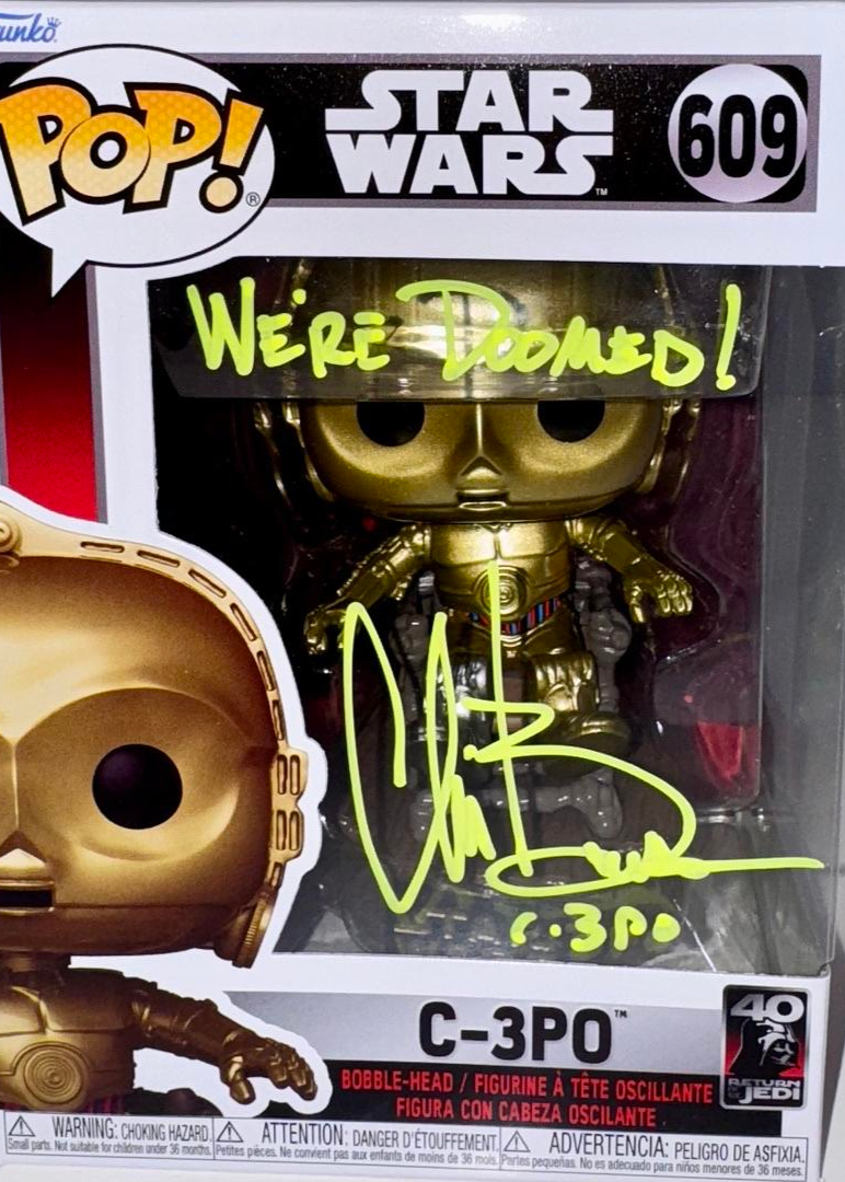 Chris Bartlett Signed Funko Pop #609 "C-3PO" w/Inscription - OC Celebrity Marketing
